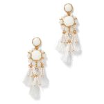 Custom Lilly Pulitzer Waterside Earrings - Resort White