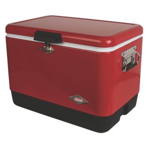 Custom Newell Brands Distribution LLC Coleman 54-Quart Red Steel Chest Cooler