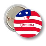 Custom 1" Round I Heart American Stock Button
