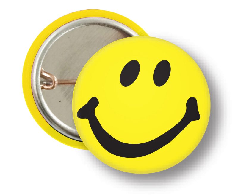 Custom 1" Round Smile Face Stock Buttons