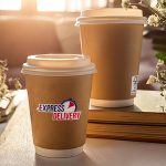 Custom 12 oz Full Color Dusky Paper Cup With Lid - 2
