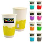 Custom 16 oz. Full Color Turbulent Waves Paper Cup