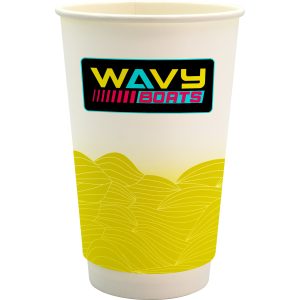Custom 16 oz. Full Color Turbulent Waves Paper Cup - 2