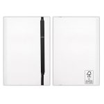 Custom 4" x 6" Perfect Paper Cover Notebook with Elastic Stylus Pen - 4