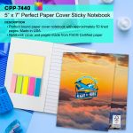 Custom 5" x 7" Perfect Paper Cover Sticky Notebook - 2