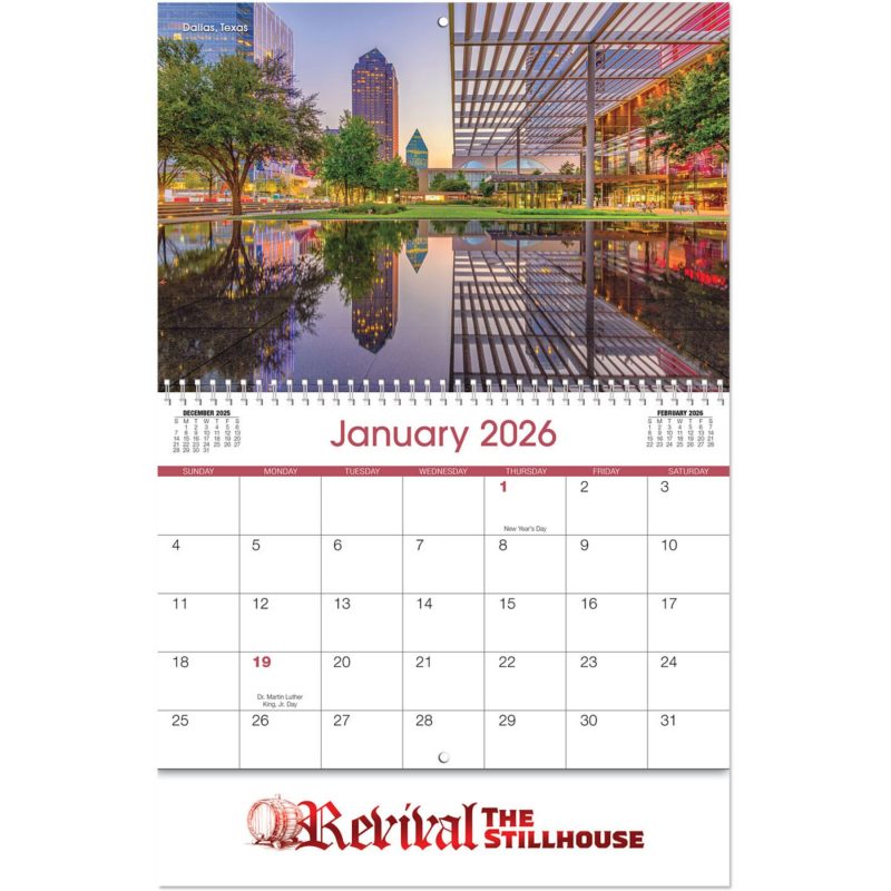 Custom American Splendor Spiral Wall Calendar - 2