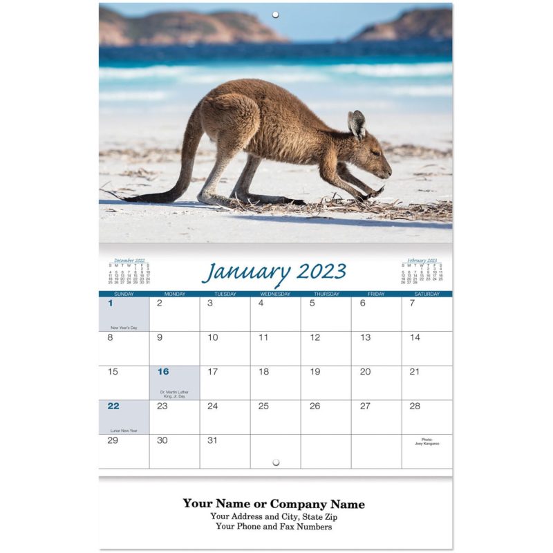Custom Baby Animals Stapled Wall Calendar - 2