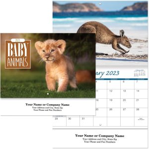 Custom Baby Animals Stapled Wall Calendar