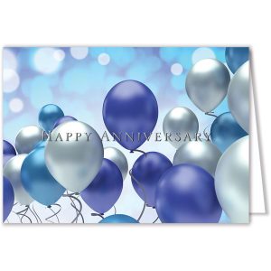 Custom Balloon Anniversary Card