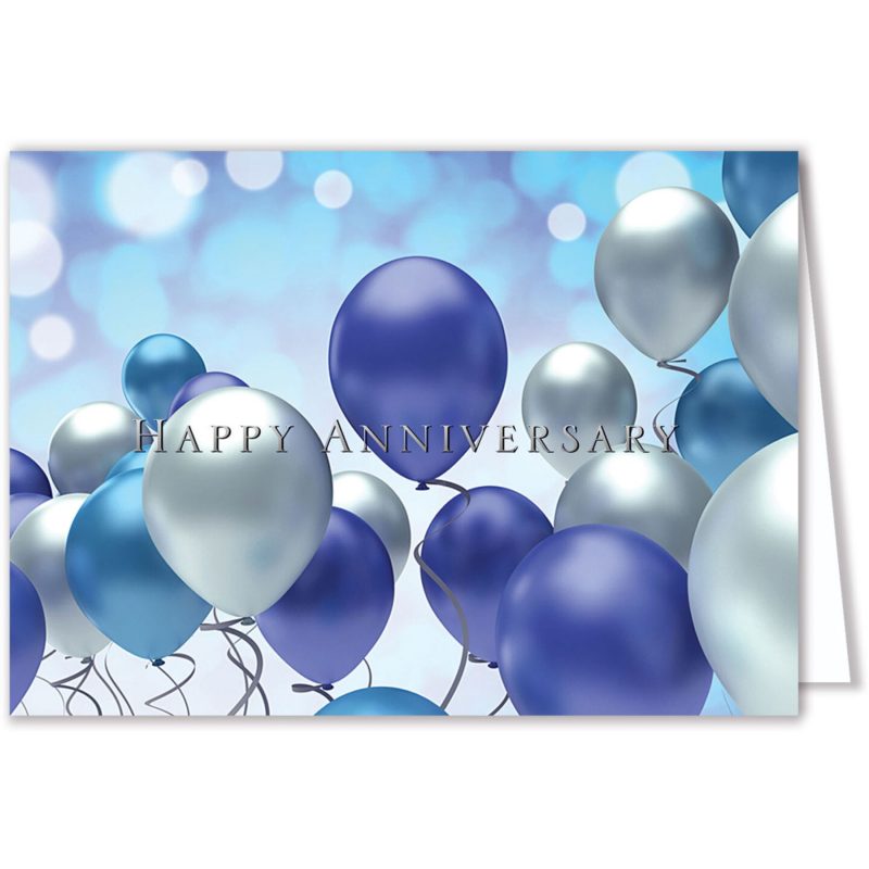 Custom Balloon Anniversary Card