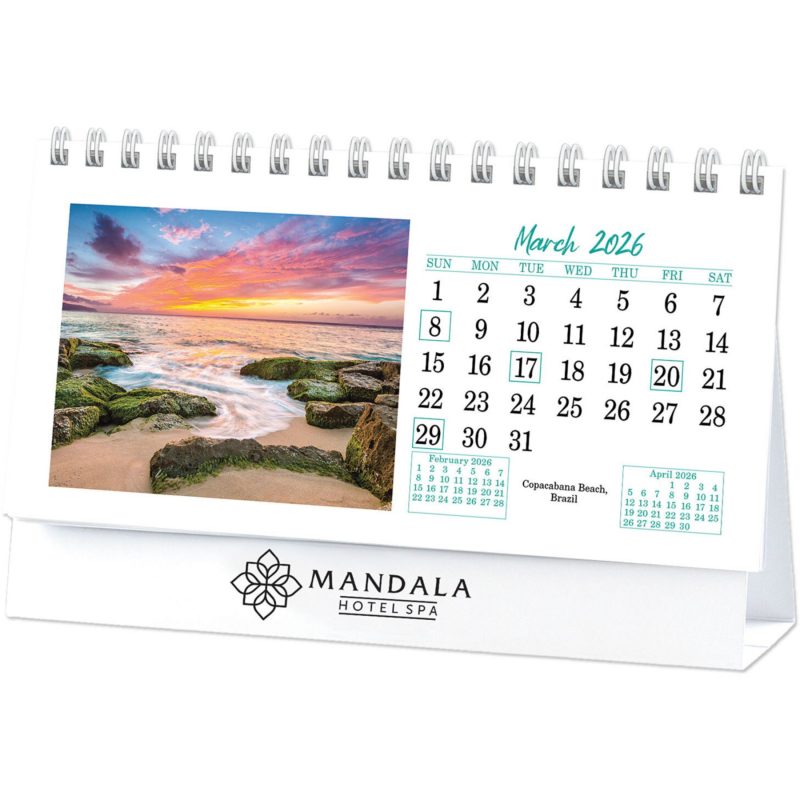 Custom Beaches Desk Calendar - 1