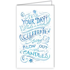 Custom Blue Chalk Birthday