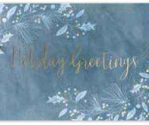 Custom Blue Greetings Greeting Card
