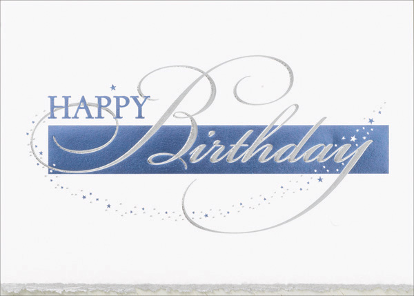 Blue-Silver-Foil-Birthday-DG769B Custom Blue & Silver Foil Birthday