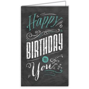 Custom Chalkboard Birthday Card