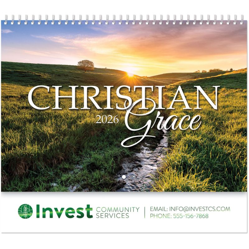 Custom Christian Grace Spiral Wall Calendar - 1