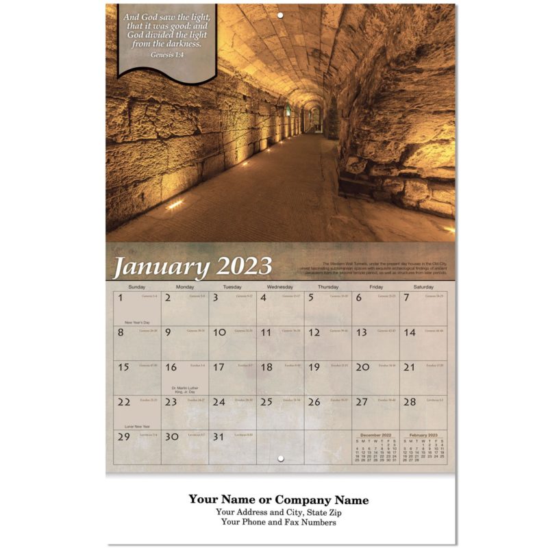 Custom Christian Reflections Stapled Wall Calendar - 2