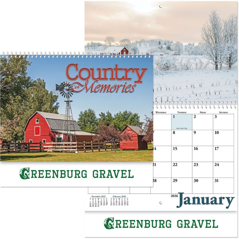 Custom Country Memories Wall Cal Spiral
