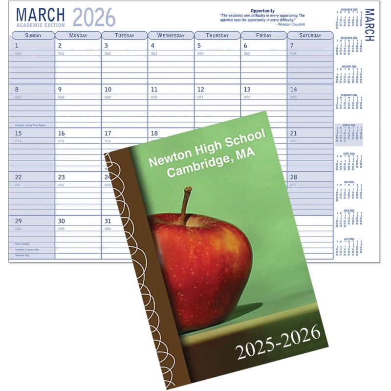 Full-Color-7x10-Academic-Monthly-Planner-5710CSMA-1 Custom Full Color 7x10 Academic Monthly Planner