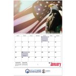 Custom Full Color American Glory Spiral Wall Calendar - 2