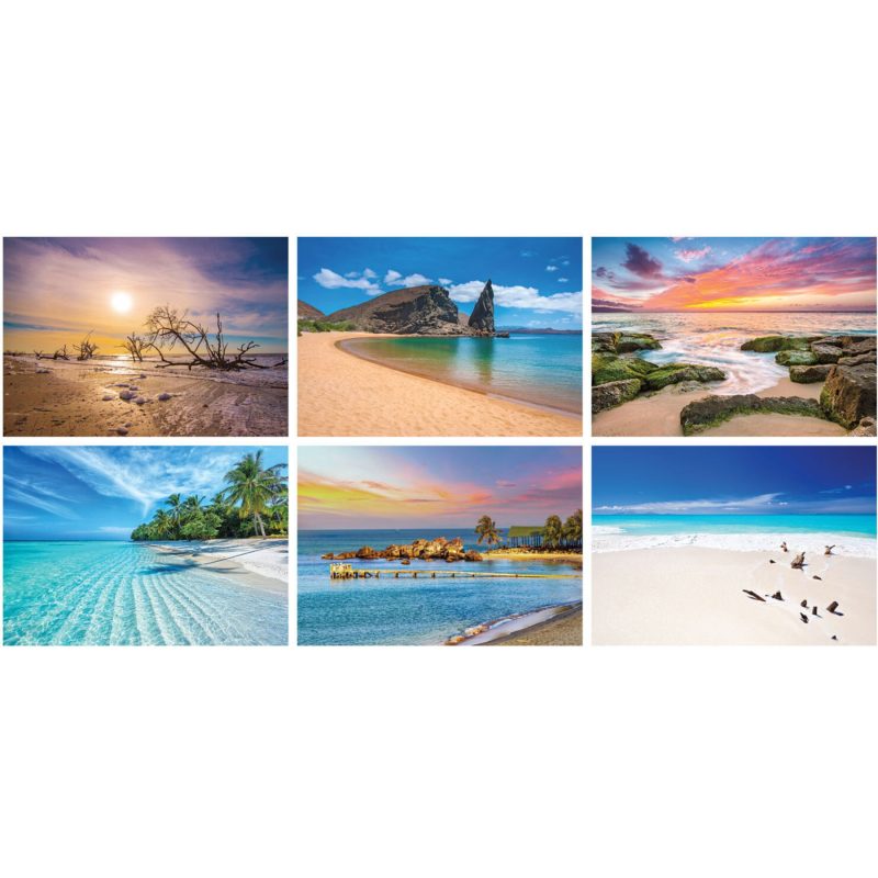 Custom Full Color Beaches Spiral Wall Calendar - 3