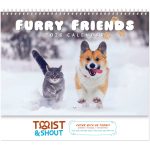 Custom Full Color Furry Friends Spiral Wall Calendar - 1