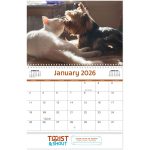 Custom Full Color Furry Friends Spiral Wall Calendar - 2