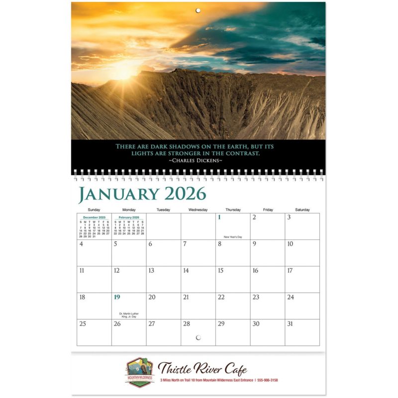 Custom Full Color Inspirations Wall Calendar - 2