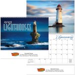Custom Full Color Lighthouses Spiral Wall Calendar