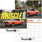 Custom Full Color Muscle Cars Spiral Wall Calendar