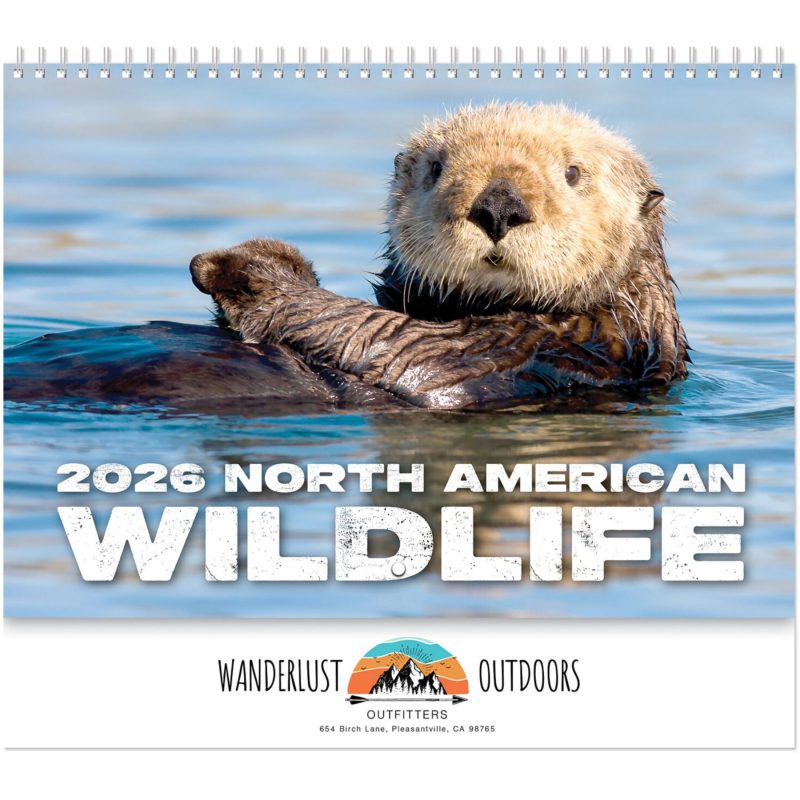 Custom Full Color North America Wildlife Spiral Calendar - 1