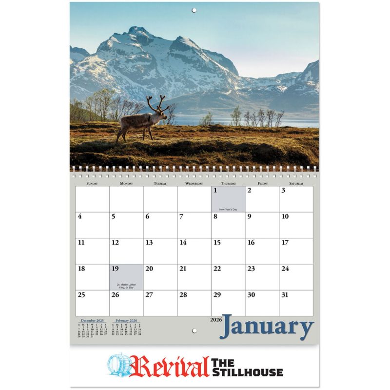 Custom Full Color Sportsman Spiral Wall Calendar - 2