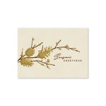 Custom Gold Winter Greetings Holiday Card