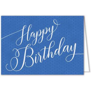 Custom Happy Birthday Blue Card