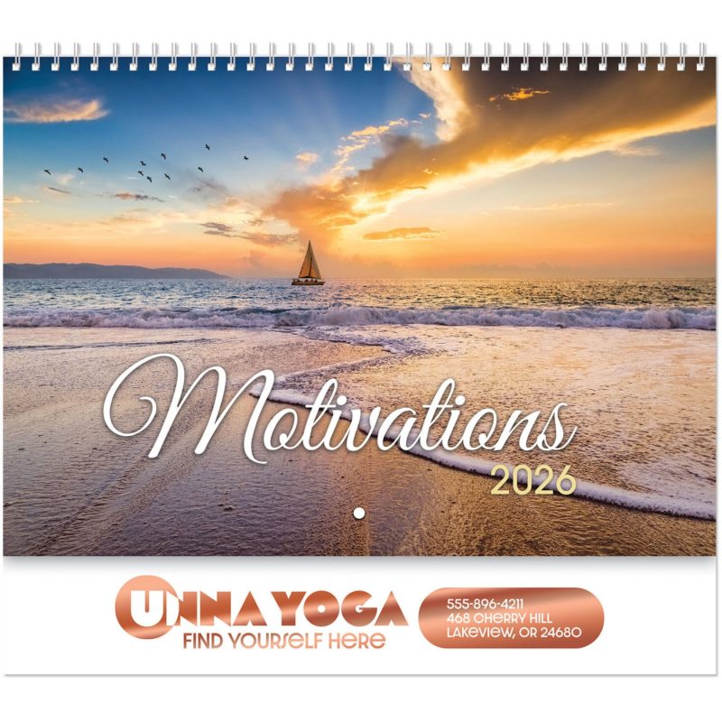 Custom Luxe Gallery Motivations Spiral Wall Calendar - 1