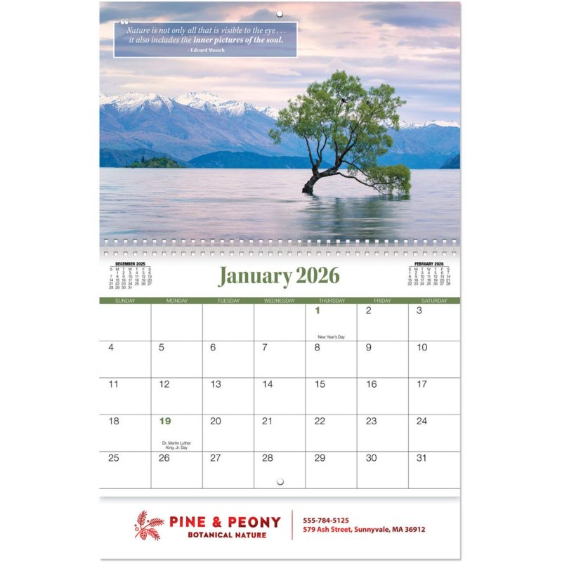 Custom Moments Of Inspiration Spiral Wall Calendar - 2