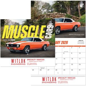Custom Muscle Cars Stapled Wall Calendar