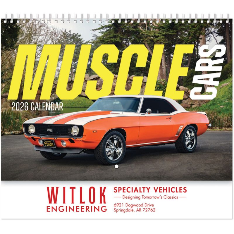 Custom Muscle Cars Wall Calendar Spiral - 1