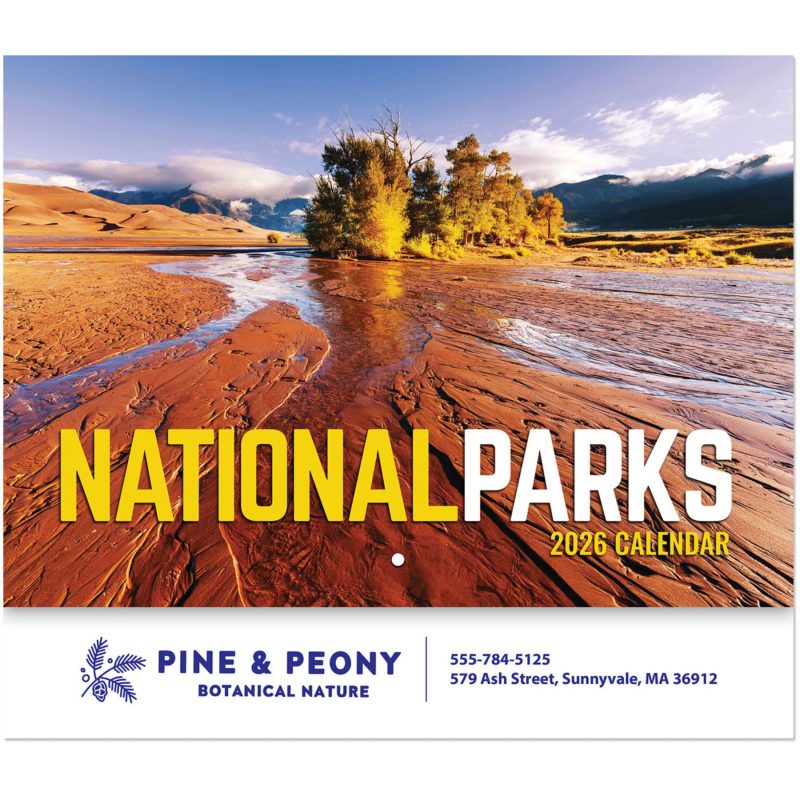 Custom National Parks Stapled Wall Calendar - 1