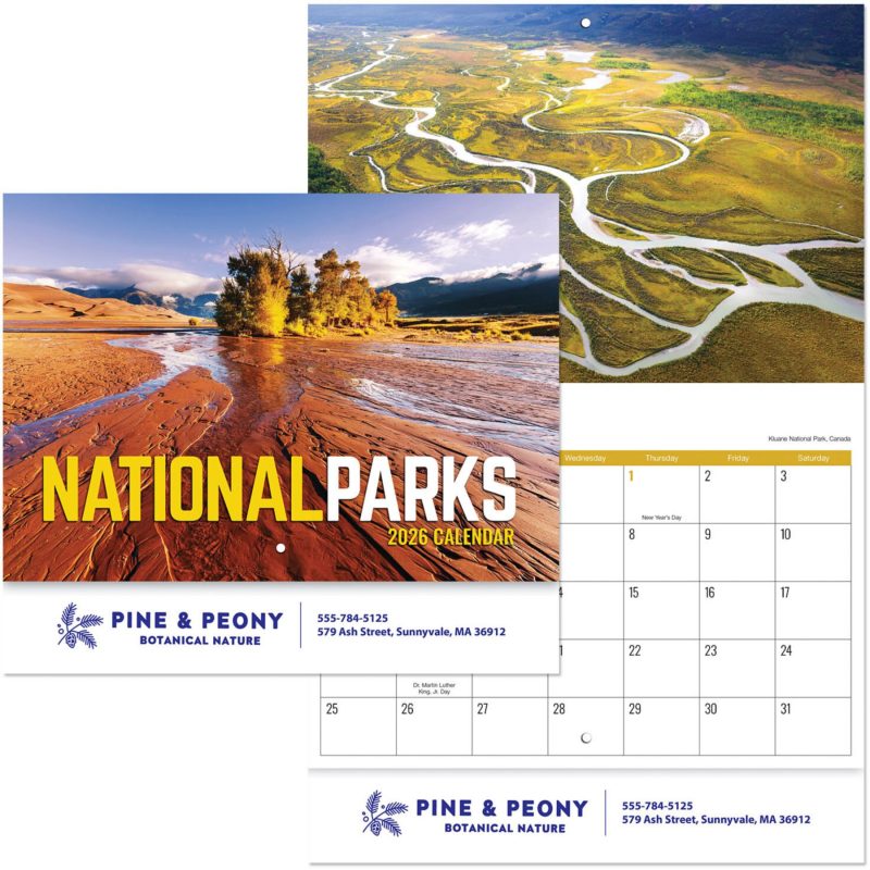 National-Parks-Stapled-Wall-Calendar-DC3037 Custom National Parks Stapled Wall Calendar