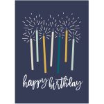 Custom Navy Birthday Candles Card