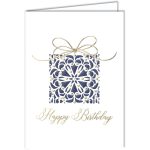 Custom Navy Birthday Present Card