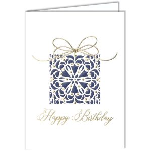Custom Navy Birthday Present Card