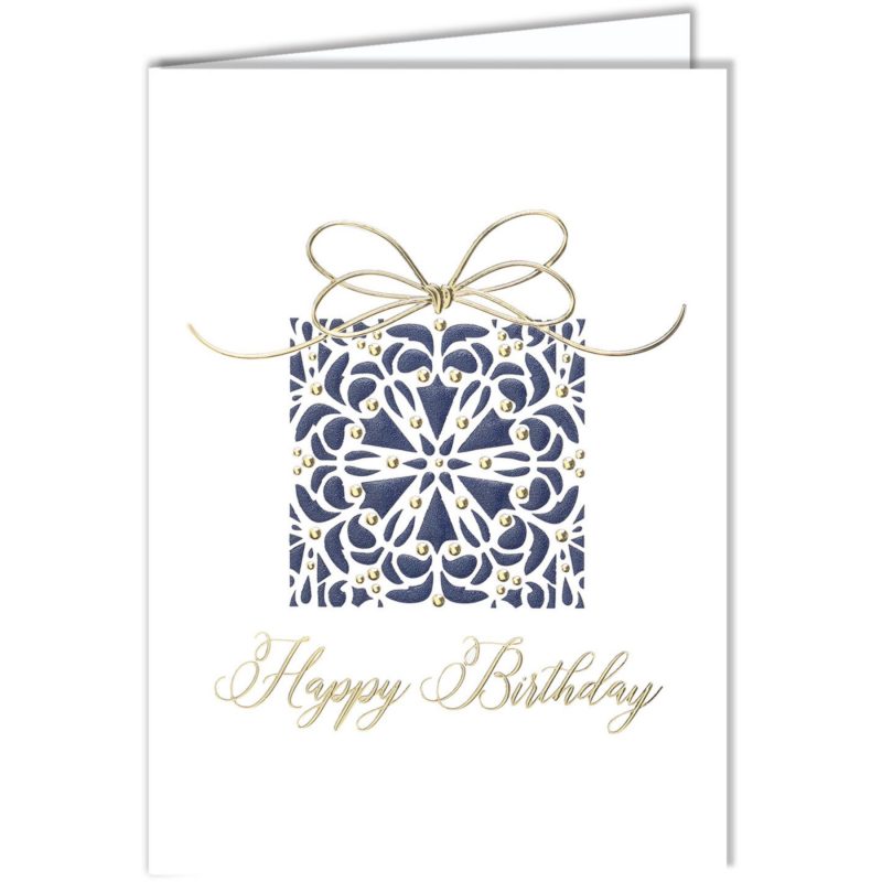 Custom Navy Birthday Present Card