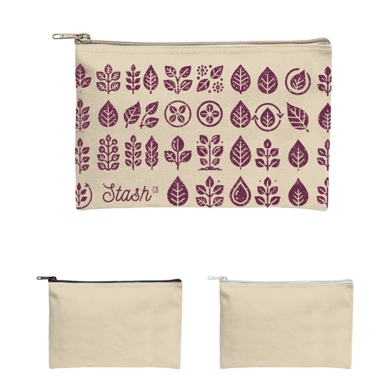Custom Recycled Canvas Zippered Pouch