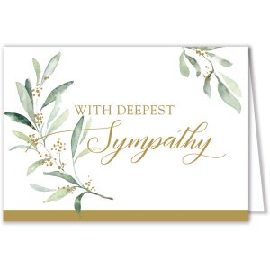Custom Sympathy Greenery Card