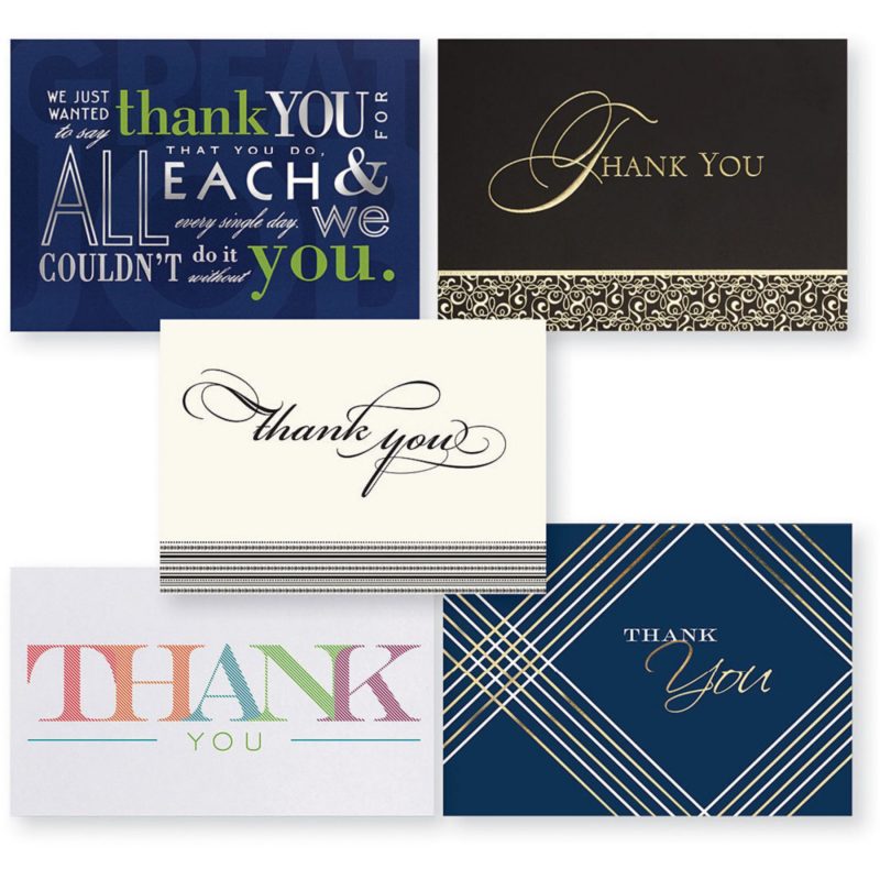 Custom Thank You Assortment Pack (25 Cards Per Pack)