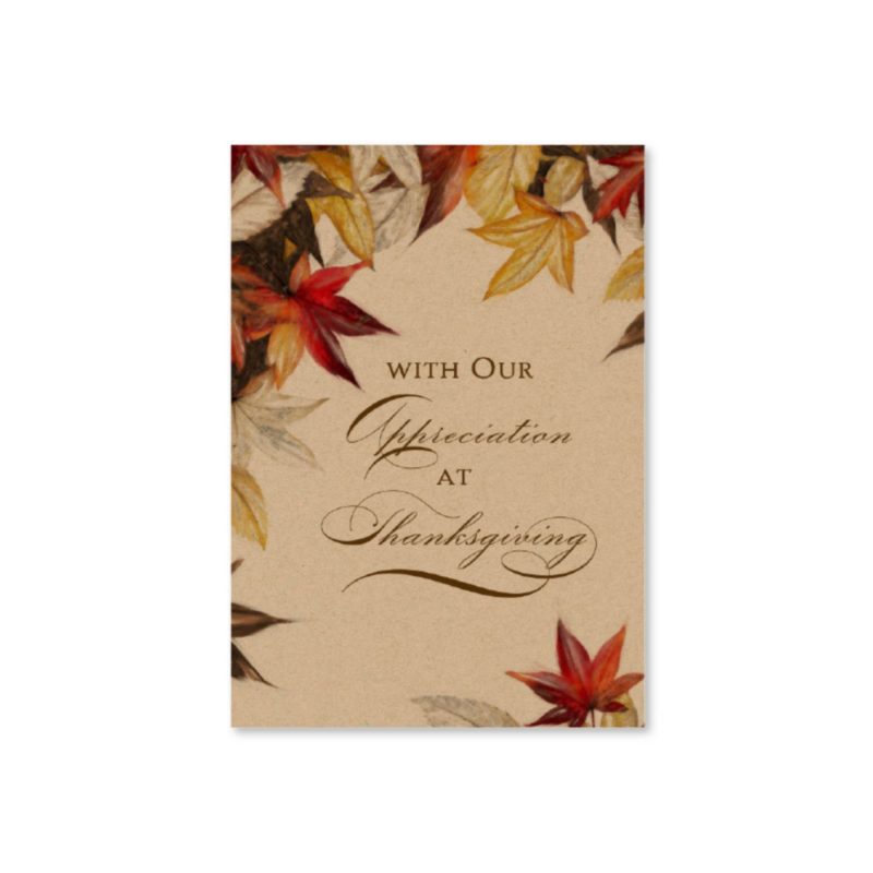 Custom Thankful Appreciation Thanksgiving Card