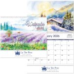 Custom Water Color Spiral Wall Calendar