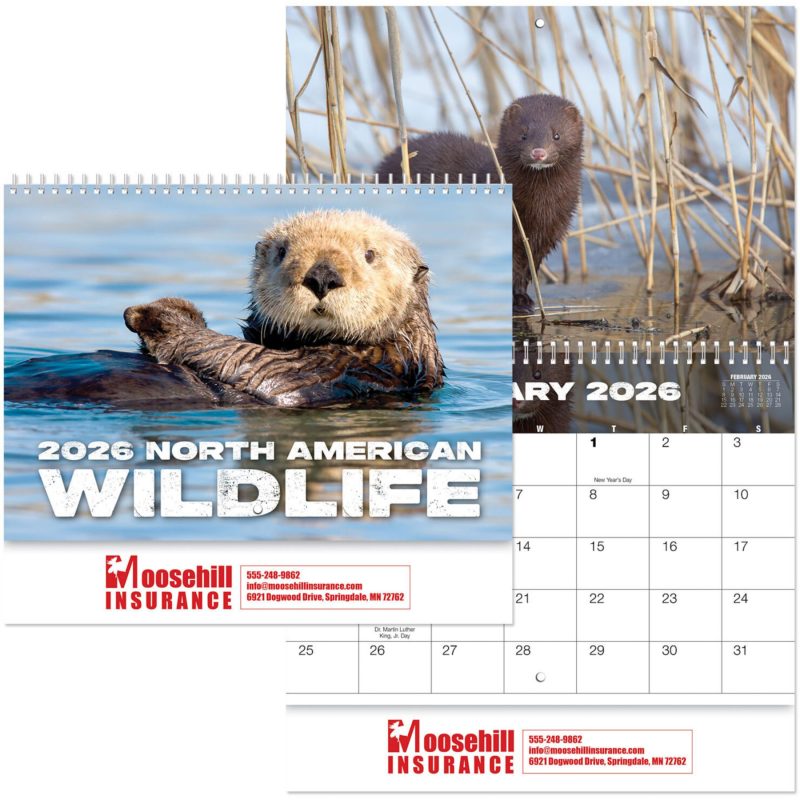 Custom Wildlife Wall Calendar Spiral